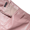 Dolce & Gabbana Glossy Pink Cotton High Waist Mini Skirt