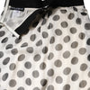Dolce & Gabbana White Black Polka Dots Knee Length Skirt