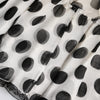 Dolce & Gabbana White Black Polka Dots Knee Length Skirt