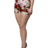 Dolce & Gabbana Pink Floral Print High Waist Hotpants Short