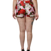 Dolce & Gabbana Pink Floral Print High Waist Hotpants Short
