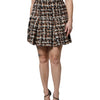 Mini-jupe taille haute en tweed tartan multicolore Dolce &amp; Gabbana