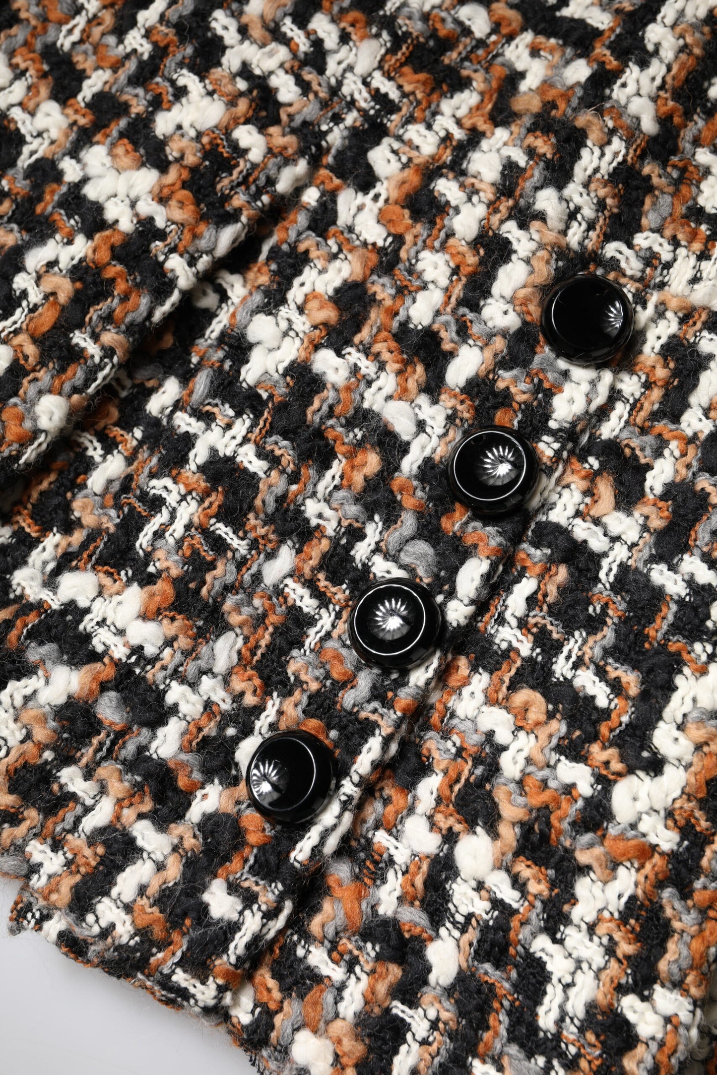 Mini-jupe taille haute en tweed tartan multicolore Dolce &amp; Gabbana