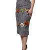 Dolce & Gabbana Multicolor Floral Print High Waist Pencil Cut Skirt