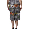 Dolce & Gabbana Multicolor Floral Print High Waist Pencil Cut Skirt