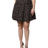 Dolce & Gabbana Multicolor High Waist Tartan Tweed Mini Skirt