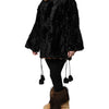 Dolce & Gabbana Black Lamb Fur Short Women Coat Jacket