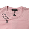 Dolce & Gabbana Pink Logo Print Cotton Crew Neck T-shirt