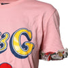Dolce & Gabbana Pink Logo Print Cotton Crew Neck Tee T-shirt