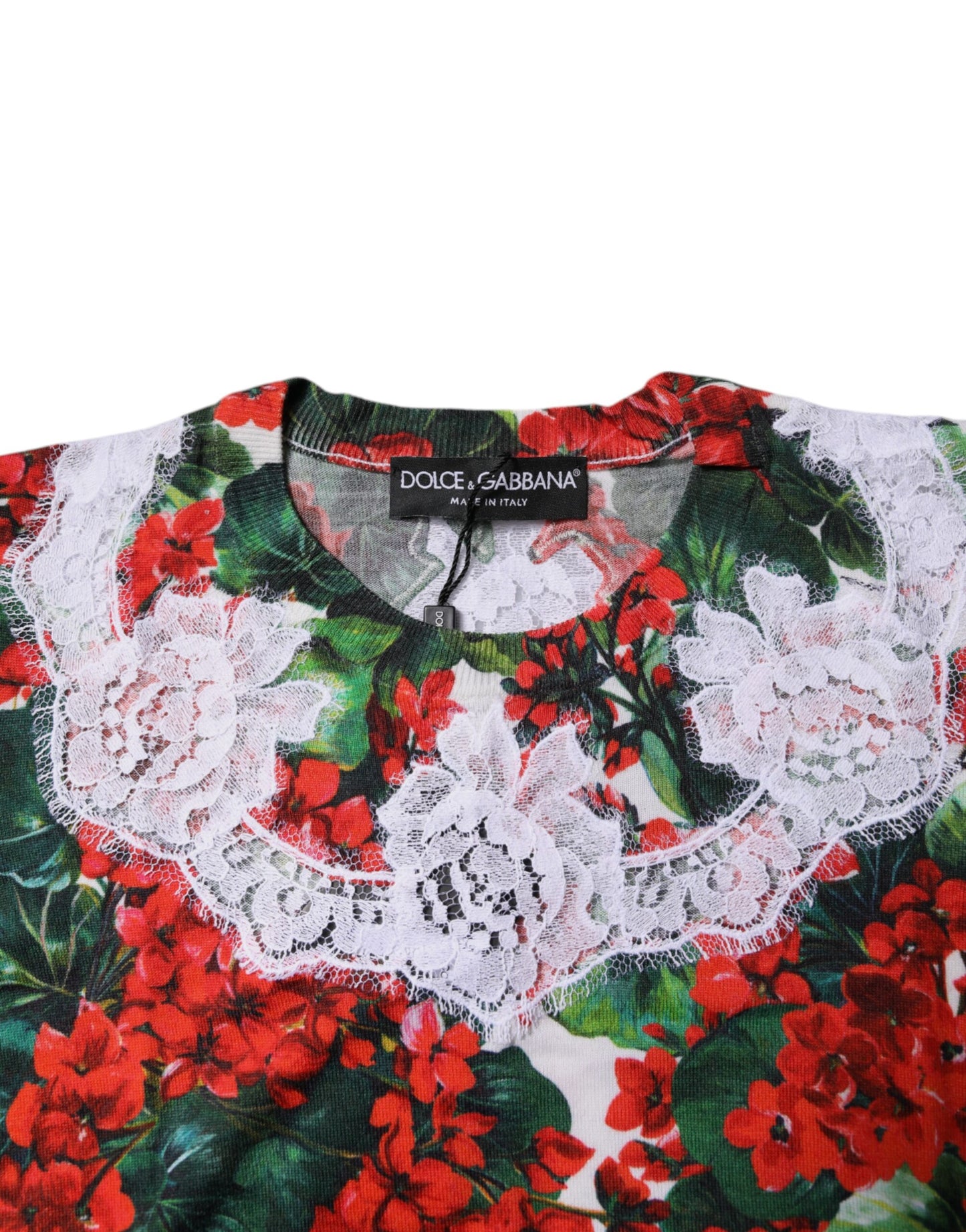 Débardeur sans manches en dentelle florale multicolore Dolce &amp; Gabbana