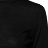 Dolce & Gabbana Black Wool Knit Crew Neck Pullover Sweater