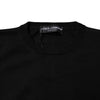 Dolce & Gabbana Black Wool Knit Crew Neck Pullover Sweater