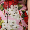 Dolce & Gabbana Pink Floral Silk Short Sleeves Blouse Top