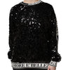 Dolce & Gabbana Black DG Queen Sequin Pullover Sweater
