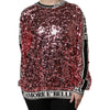 Dolce & Gabbana Pink DG Queen Sequin Pullover Sweater