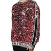 Dolce & Gabbana Pink DG Queen Sequin Pullover Sweater