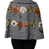 Dolce & Gabbana Black White Monochrome Patterned Floral Cape Jacket