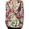 Dolce & Gabbana Multicolor Floral Double Breasted Jacket