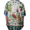 Dolce & Gabbana Multicolor Short Sleeve Silk Food Shirt Top