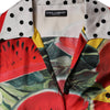 Dolce & Gabbana Multicolor Watermelon Collared Shirt Top