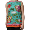 Dolce & Gabbana Multicolor Floral Silk Sleeveless Tank Top