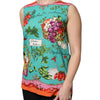 Dolce & Gabbana Multicolor Floral Silk Sleeveless Tank Top