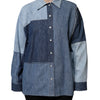 Dolce & Gabbana Blue Cotton Button Up Collared Long Sleeve Top