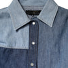 Dolce & Gabbana Blue Cotton Button Up Collared Long Sleeve Top