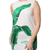 Dolce & Gabbana White Banana Leaf Print Round Neck Tank Top