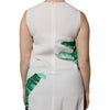 Dolce & Gabbana White Banana Leaf Print Round Neck Tank Top