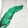 Dolce & Gabbana White Banana Leaf Print Round Neck Tank Top
