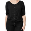 Dolce & Gabbana Black Button Down Short Sleeve Blouse Top