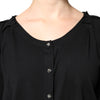 Dolce & Gabbana Black Button Down Short Sleeve Blouse Top