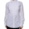 Dolce & Gabbana White Cotton Dress Collared Dress Shirt Top
