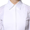 Dolce & Gabbana White Cotton Dress Collared Dress Shirt Top