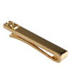 Dolce & Gabbana Gold Tone Brass Crystal Branded Accessory Tie Clip Bar