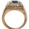 Dolce & Gabbana Gold Tone Sterling Silver 925 Crystals Ring