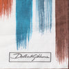 Dolce & Gabbana Multicolor Stripes Cotton Square Foulard Scarf