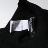 Dolce & Gabbana Black Cashmere Knitted Neck Warmer Foulard Scarf