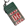 Dolce & Gabbana Green Calf Leather Logo Print Monogram Card Holder Wallet