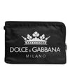 Dolce & Gabbana Black DG Milano Print Nylon Pouch Clutch Bag