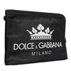 Dolce & Gabbana Black DG Milano Print Nylon Pouch Clutch Bag