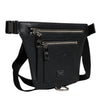 Dolce & Gabbana Black Calfskin Logo Plaque Belt Waist Men Fanny Pack Bag