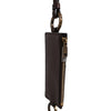 Dolce & Gabbana Brown Calf Leather Lanyard Logo Card Holder Wallet