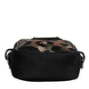 Dolce & Gabbana Multicolor Leopard Jacquard Logo Plaque Neck Strap Bag