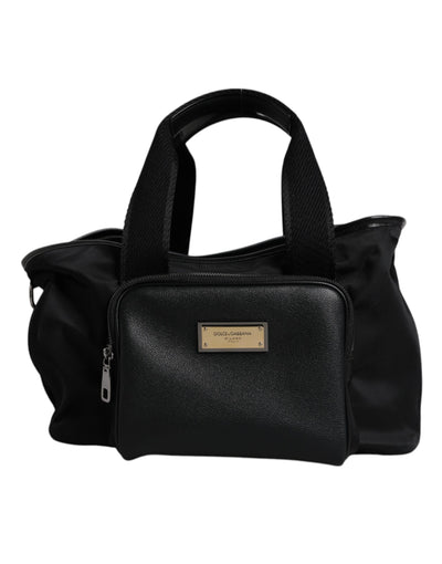 Dolce & Gabbana Black Shoulder Strap Pet Carry Logo Plaque Bag