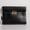 Dolce & Gabbana Black Leather Logo Plaque Document Briefcase Bag