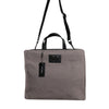 Dolce & Gabbana Grey Alpaca Wool Logo Plaque Tote Shoulder Bag