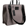 Dolce & Gabbana Grey Alpaca Wool Logo Plaque Tote Shoulder Bag