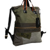 Dolce & Gabbana Military Green Patchwork Rucksack Backpack Bag